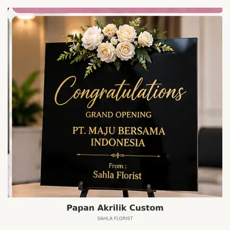 Papan Bunga Akrilik Sorong Kota